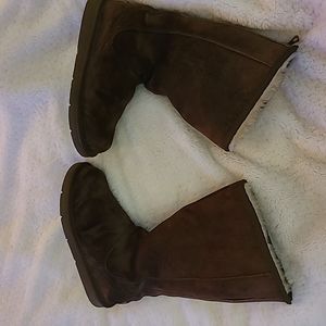 UGG Size 8 Dark Brown Suede Leather Knee High Boots 👢